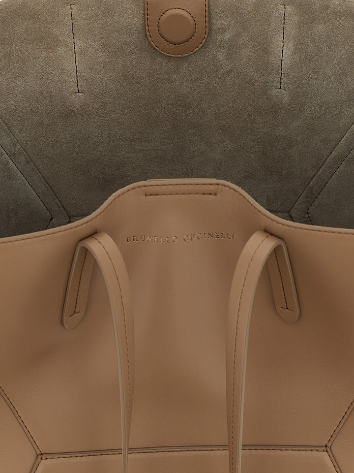 Brunello Cucinelli Bc Duo Borse a Spalla e Tracolla - Beige | 7b26996f185f52fa14bbee06ca83c446571058e0