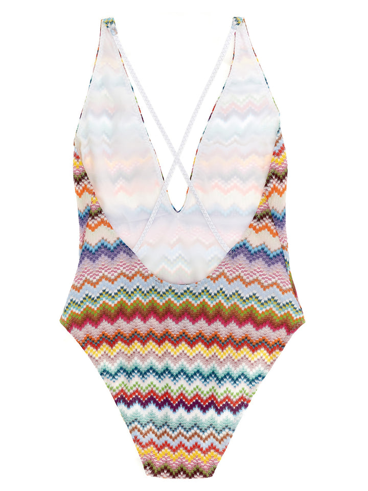 Missoni Zigzag One-Piece Swimsuit Beachwear - Multicolor | 049d841e6dabe608c14f1c650f36bdeeefcf8dc9
