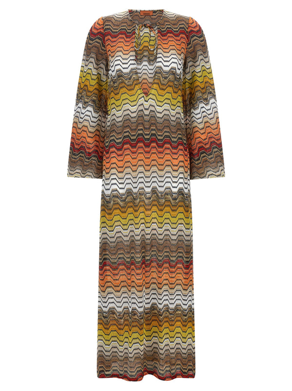 Greek Motif Cover-Up Dress Beachwear Multicolor