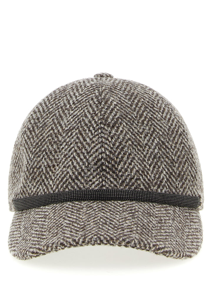 Brunello Cucinelli Shiny Band Cappelli - Marrone | f6d1f5330f3dac04b054a8e1160fad612d3d2f15