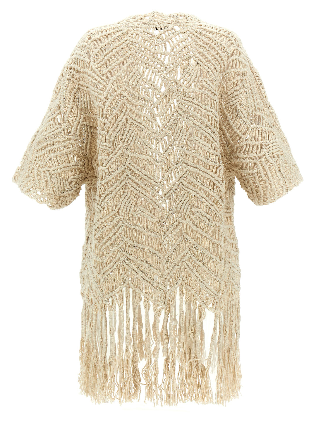 Brunello Cucinelli Opera Dazzling Macramé Maglioni - Beige | 7e685dc997e75c719af44c22e90e363dcfa52715