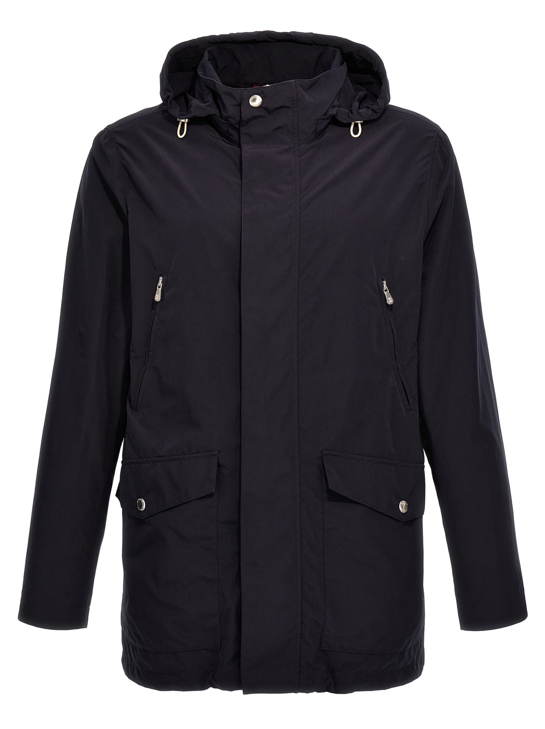 Water Resistant Hooded Jacket Giacche Blu