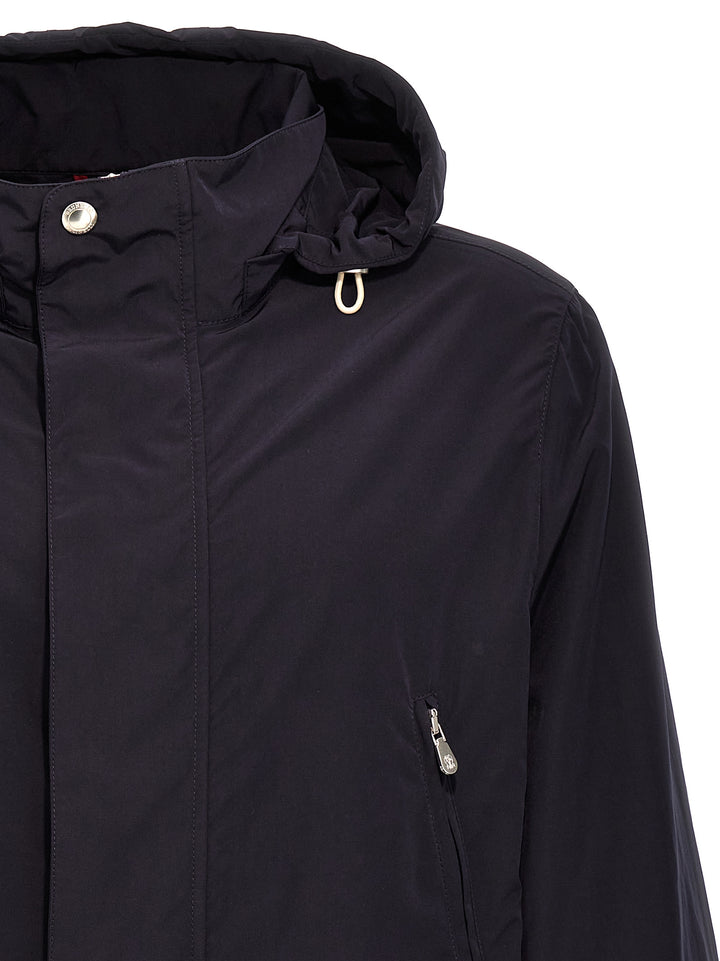 Water Resistant Hooded Jacket Giacche Blu