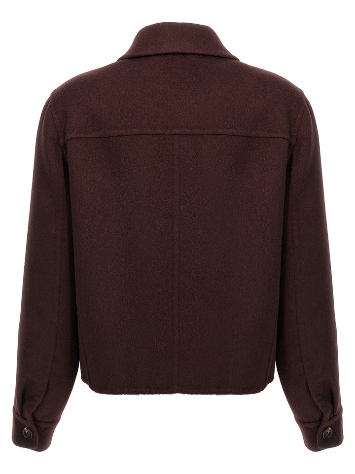 Brunello Cucinelli Monile Cashmere Coat Trench e Impermeabili - Bordeaux | 8318237ce0d5b872eef257785fce9340cd5dd373