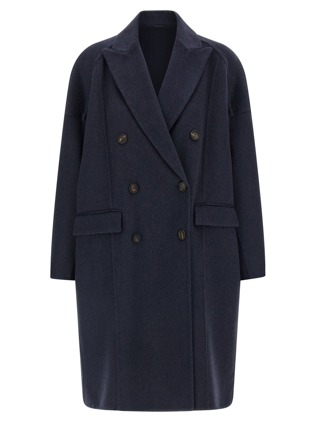 Brunello Cucinelli Cashmere Coat Trench e Impermeabili - Blu | 761c8de178489033e223baa3a7829d86c0556b00