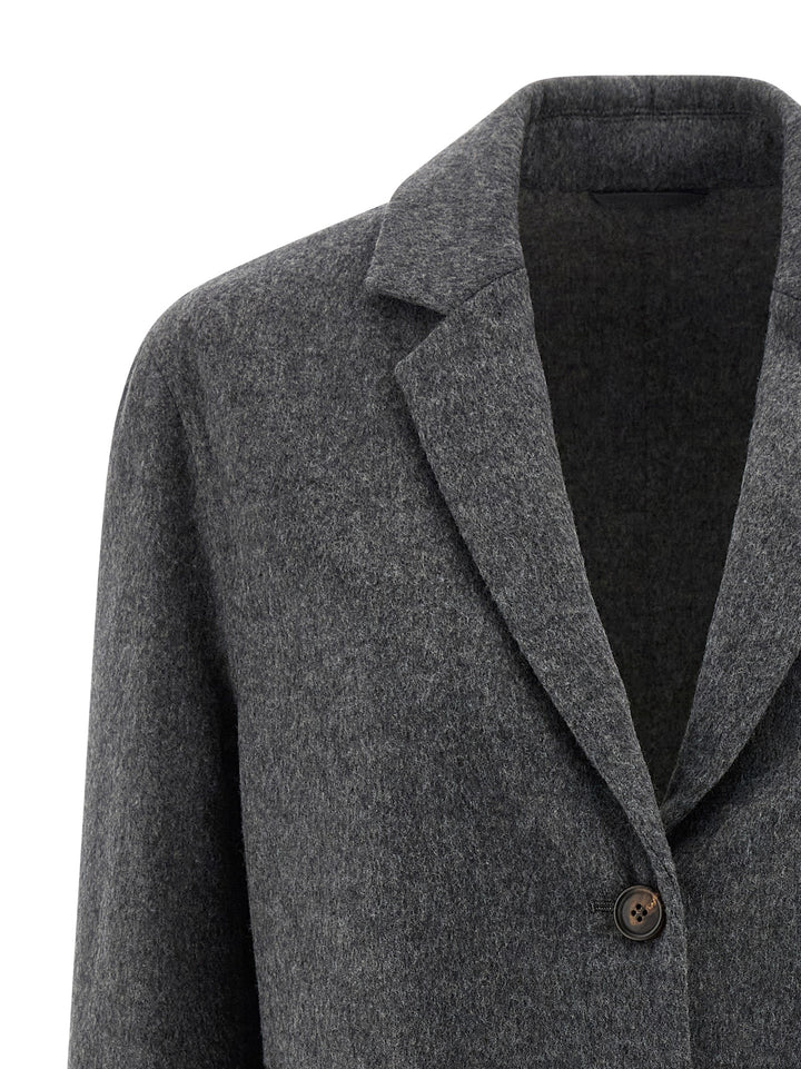 Brunello Cucinelli Crop BlazerS - Grigio | 2adf9983dfb3a6301492bae5e3bf14753547301e