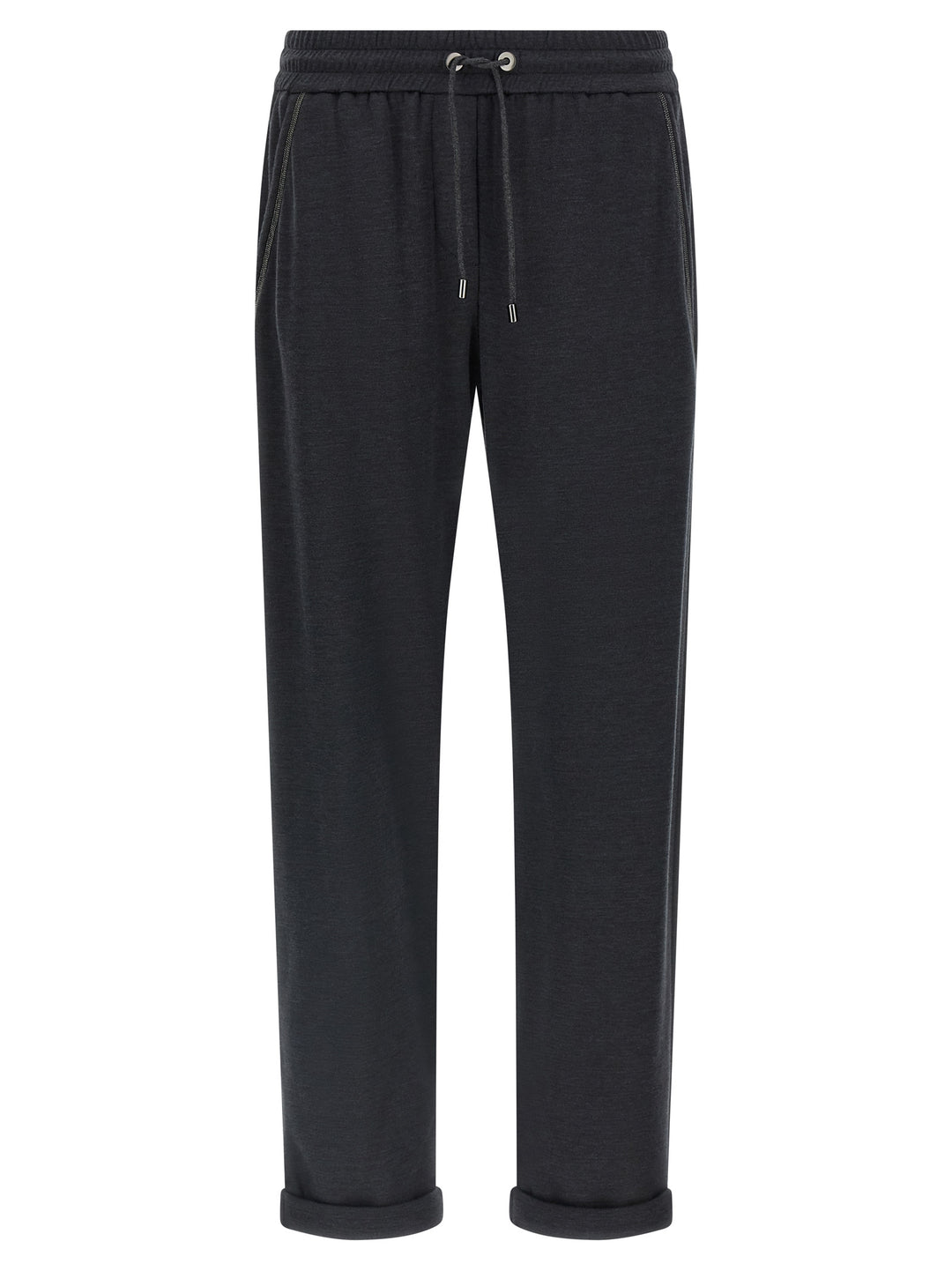 Brunello Cucinelli Shiny Pocket Detail Pantaloni - Grigio | 24a71b0d521ed85f53f5e319a493634235de1590