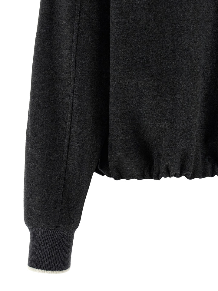 Brunello Cucinelli Heraldic Coat Of Arms Felpe - Grigio | 5de7a6bfe3b74131d6eb051c3bf14389b391e26f