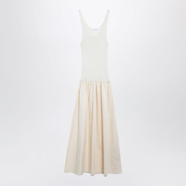 Iliya Maxi Dress In Cream Viscose And Cotton