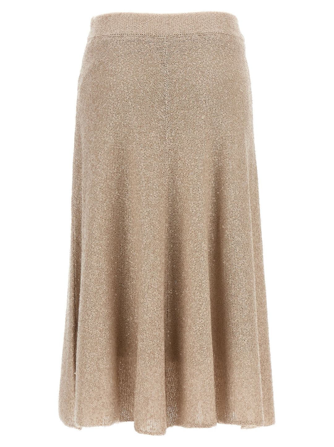 Brunello Cucinelli Sequin Knitted Skirt Gonne - Beige | 69a2143aac37bb886aa6fc04e76e9f41d3fdecde