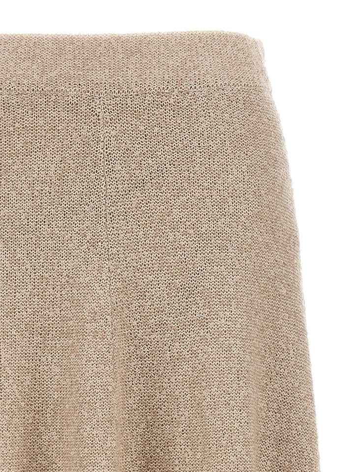 Brunello Cucinelli Sequin Knitted Skirt Gonne - Beige | c1e15d99f17023b10068941a2d99d8013d4d9a23