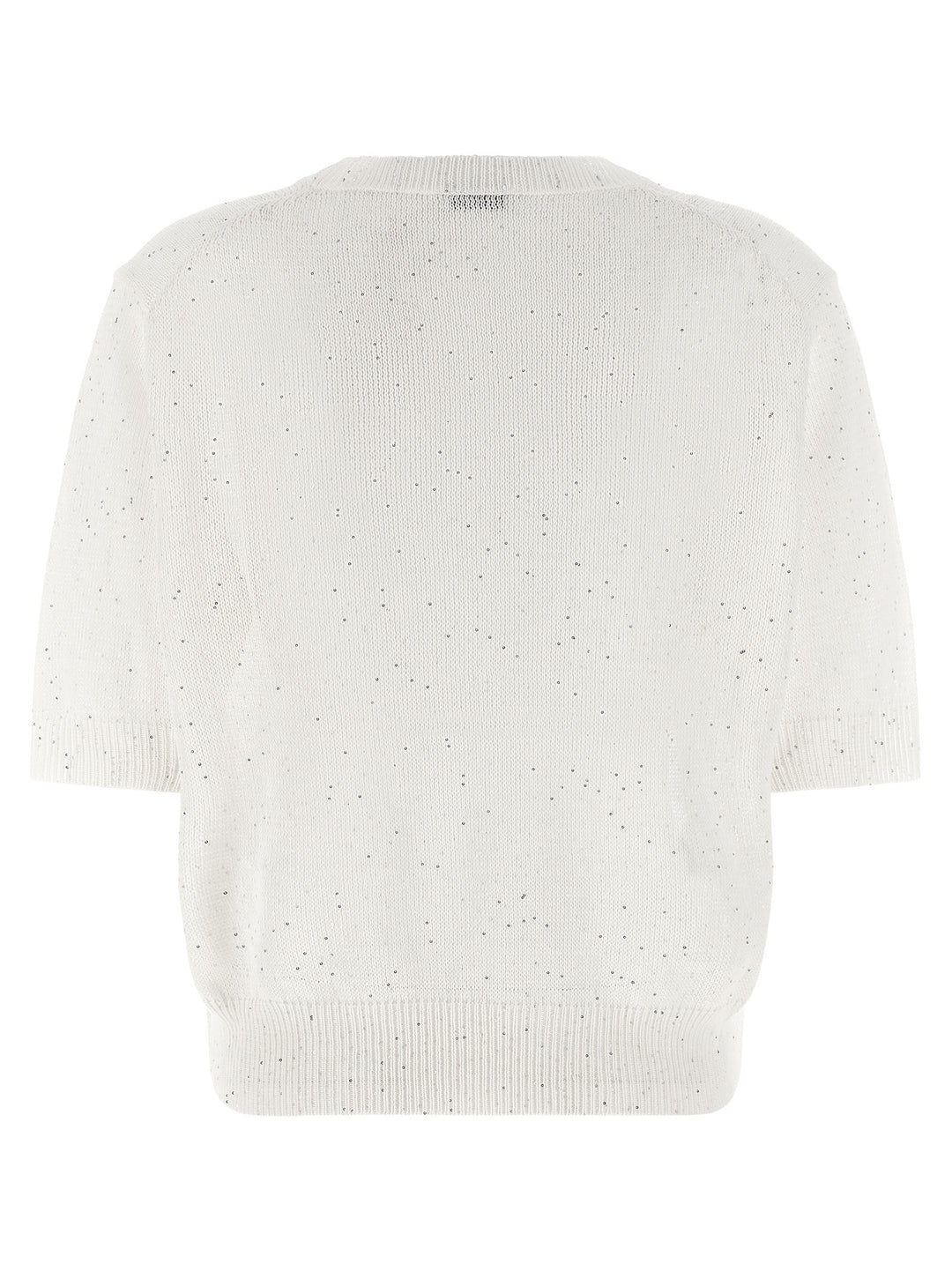 Brunello Cucinelli Sequin Sweater Maglioni - Bianco | 5bfe54ae9d608b97d23057363399109663f11d60