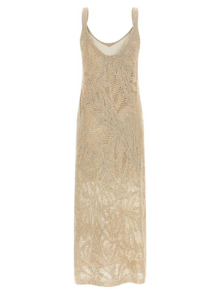 Brunello Cucinelli Crochet Dress Abiti - Beige | db536e32d19ce4fd642cce58dc778527ae47815e