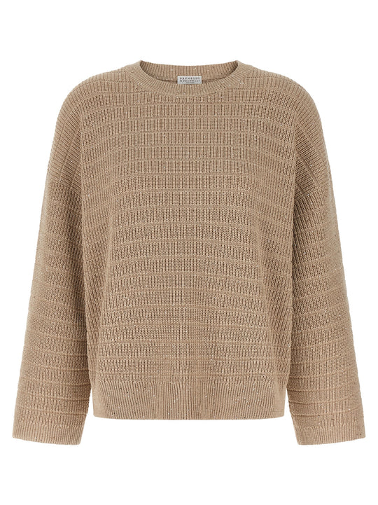 Diamond Cotton Sweater Maglioni Beige