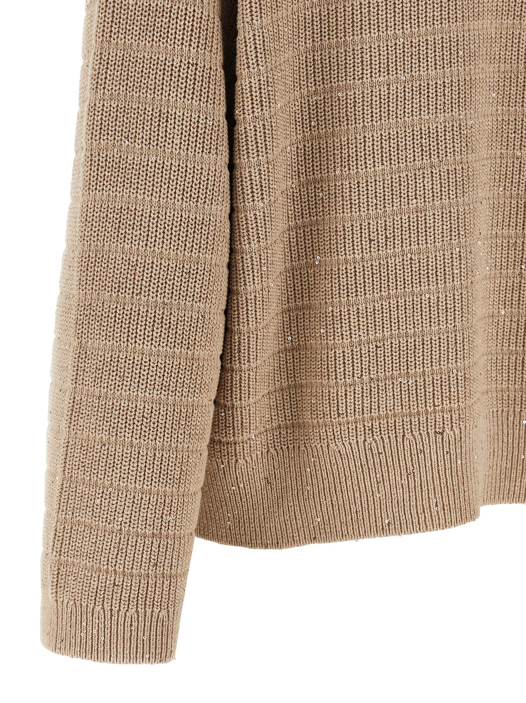 Brunello Cucinelli Diamond Cotton Sweater Maglioni - Beige | dc71a440445848c629e9e290f63c1885233da612