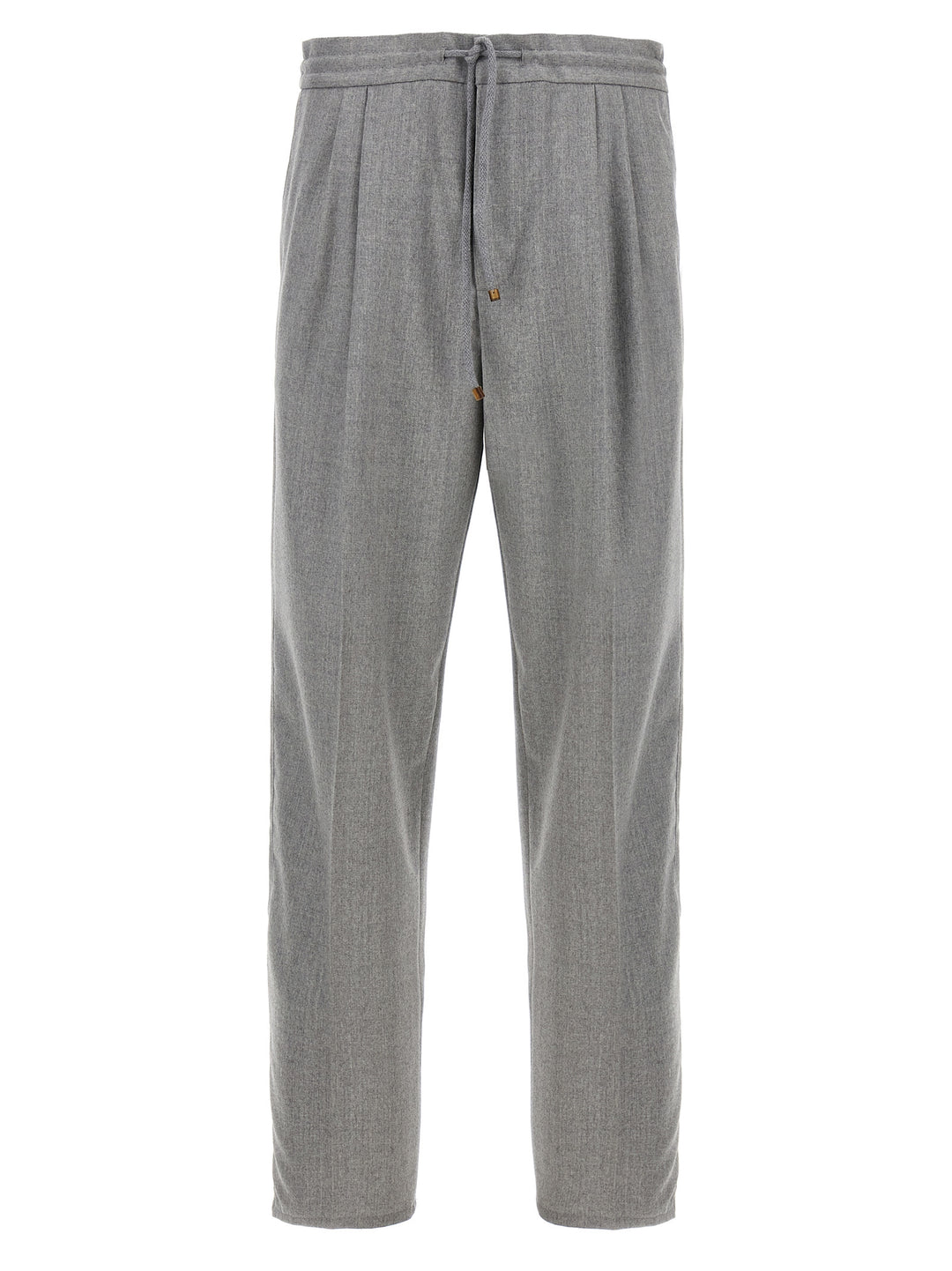 Brunello Cucinelli Front Pleat Pantaloni - Grigio | 58f46986e9fa9d4a47fb70a74a49bb84744eb178