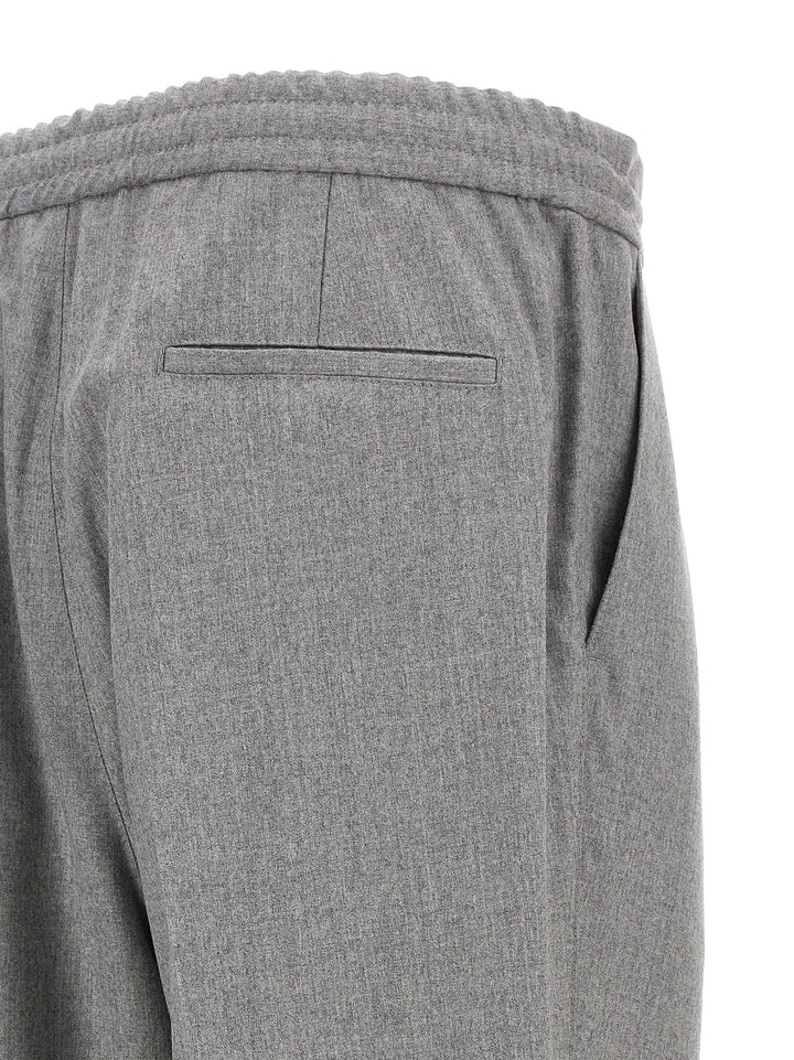 Brunello Cucinelli Front Pleat Pantaloni - Grigio | 70e7fbcdb7d16efcba7b5e840549bc4434a86961