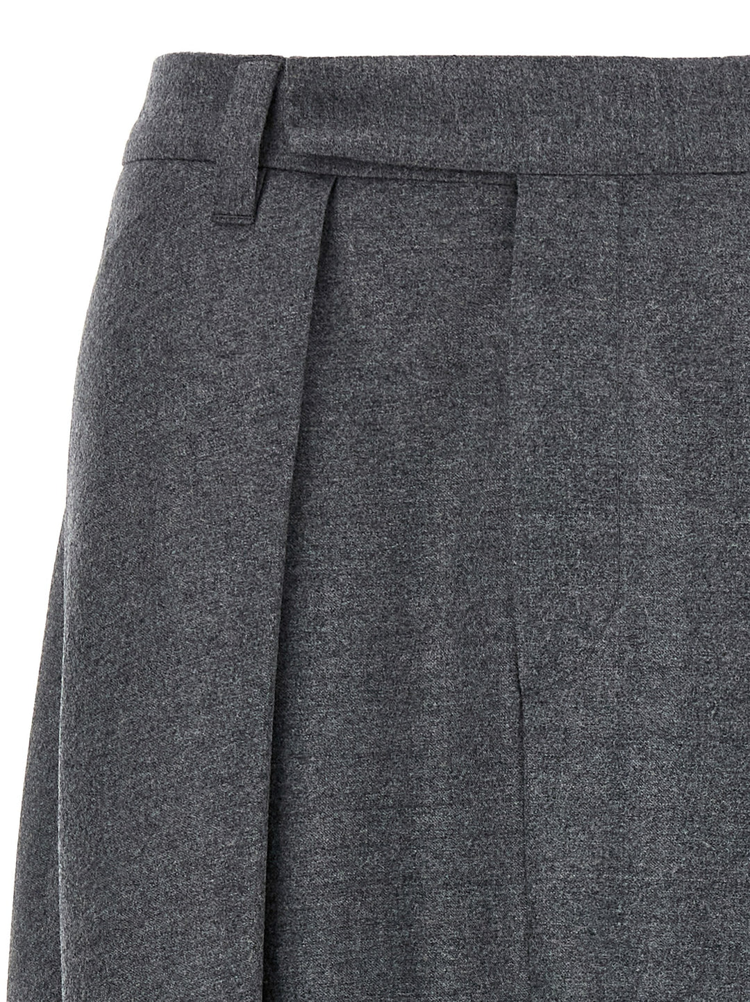 Brunello Cucinelli Asymmetrical Wool Skirt Gonne - Grigio | 442f3dd7391f1af55a90804df3560f973ee96c5f
