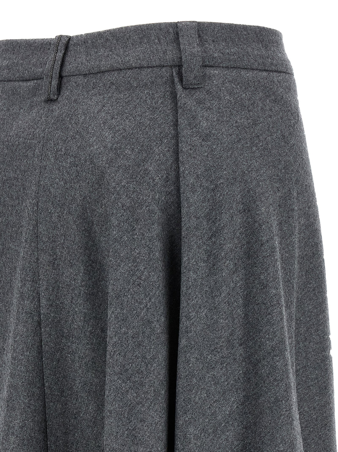 Brunello Cucinelli Asymmetrical Wool Skirt Gonne - Grigio | 018f14d897f5ec88971fb5d5f2c253f9f5063aec