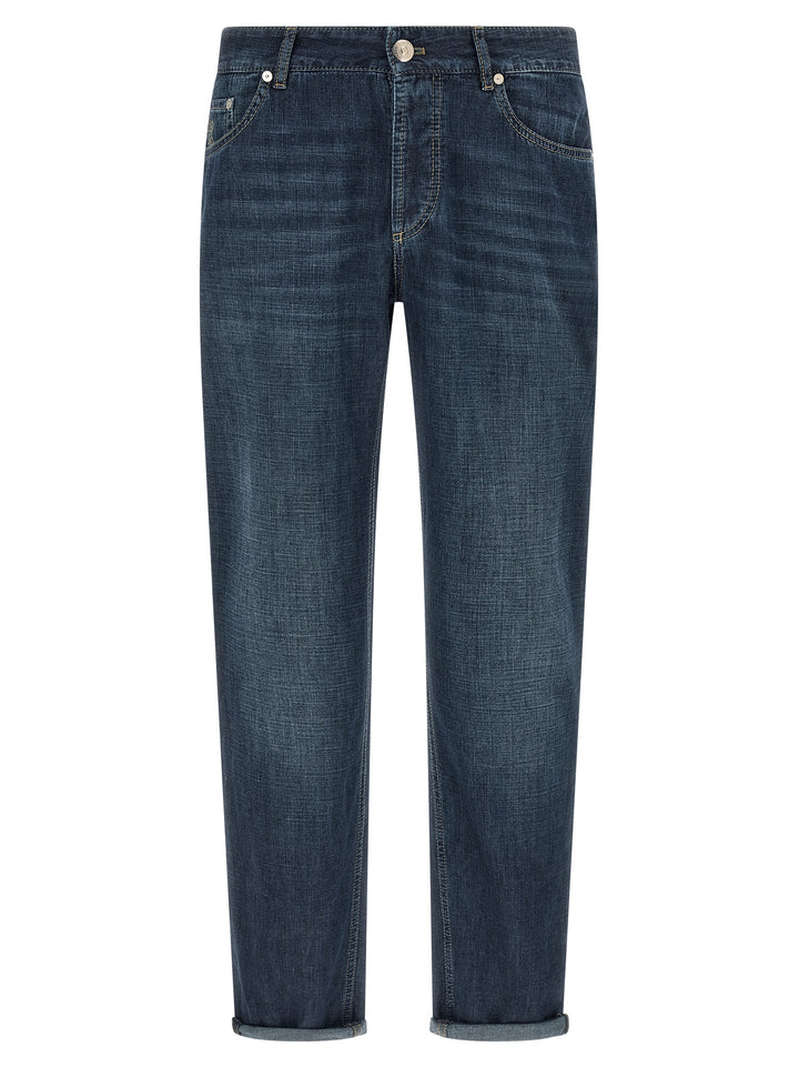 Brunello Cucinelli Japanese Denim Jeans - Blu | 96d4d31a0a5445e7a6f8f01056cee29af581c7a6