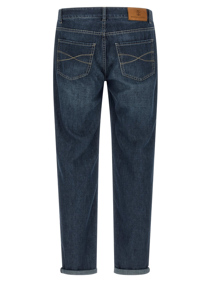 Brunello Cucinelli Japanese Denim Jeans - Blu | 179d91f6d9e8b934b5af68476ceb801dc8f88286