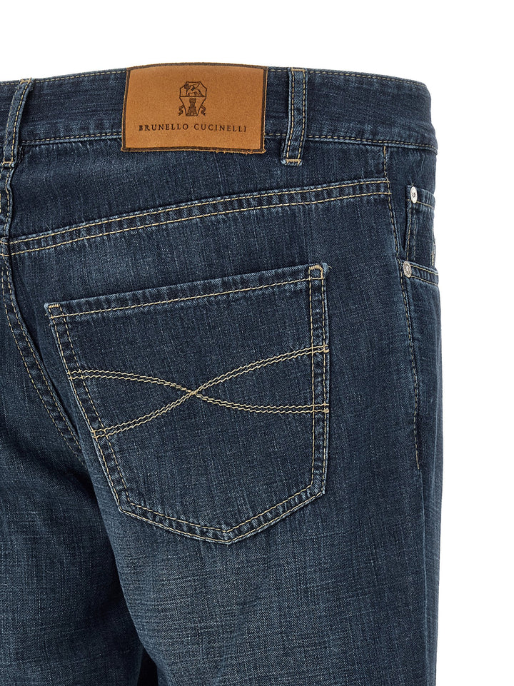 Brunello Cucinelli Japanese Denim Jeans - Blu | bf75ab04b571eb593bc4f38a929dd7b95bb3f76d