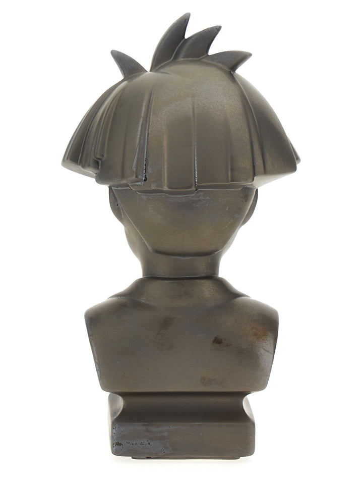 Andy Warhol 80s Bust 12" Ceramic Figure Decorative Accessories Grigio