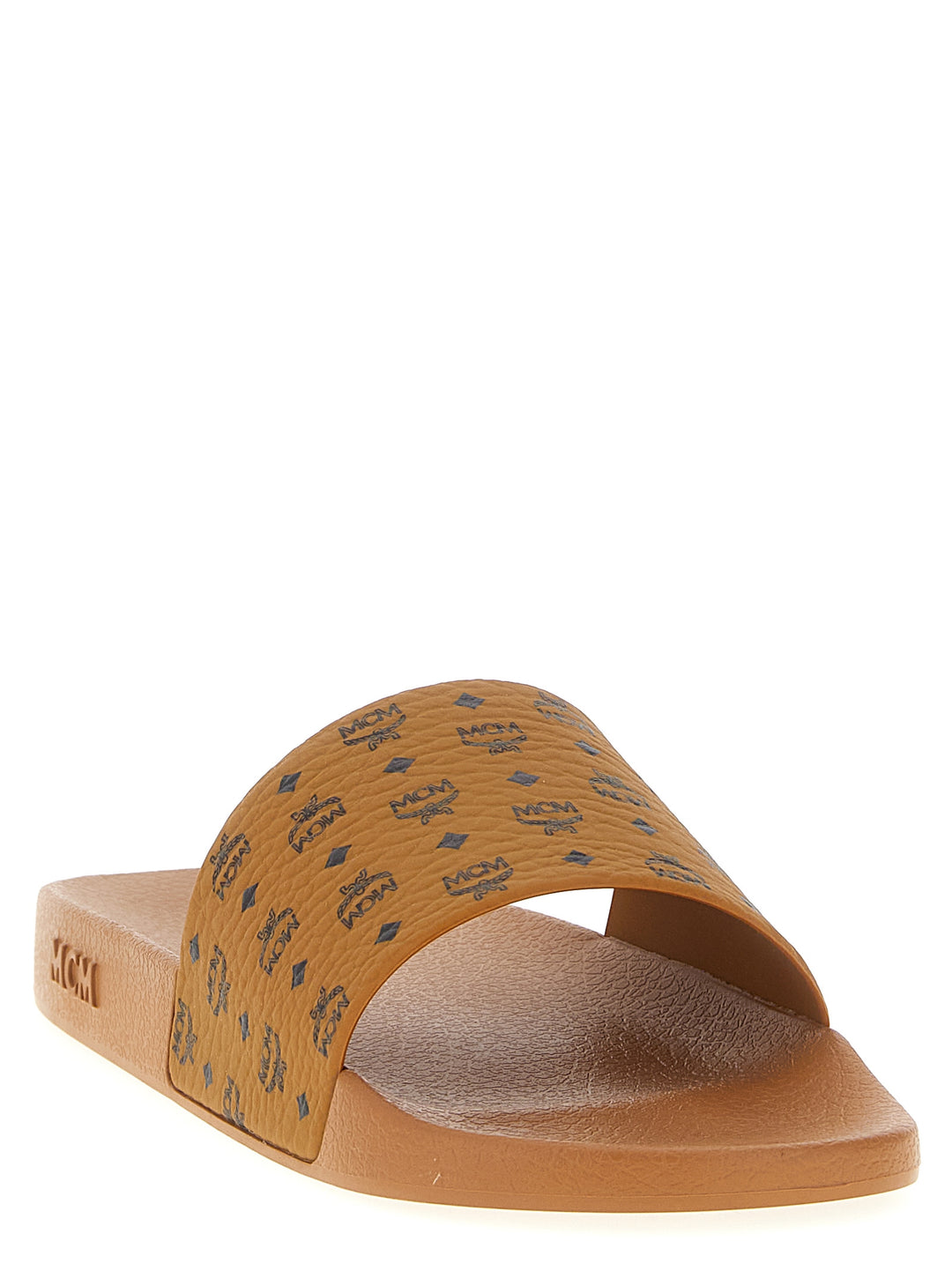 Mcm All-Over Monogram Slides Sandali - Marrone | 6707ae323eb81938654709bffa9791a21fcfe575