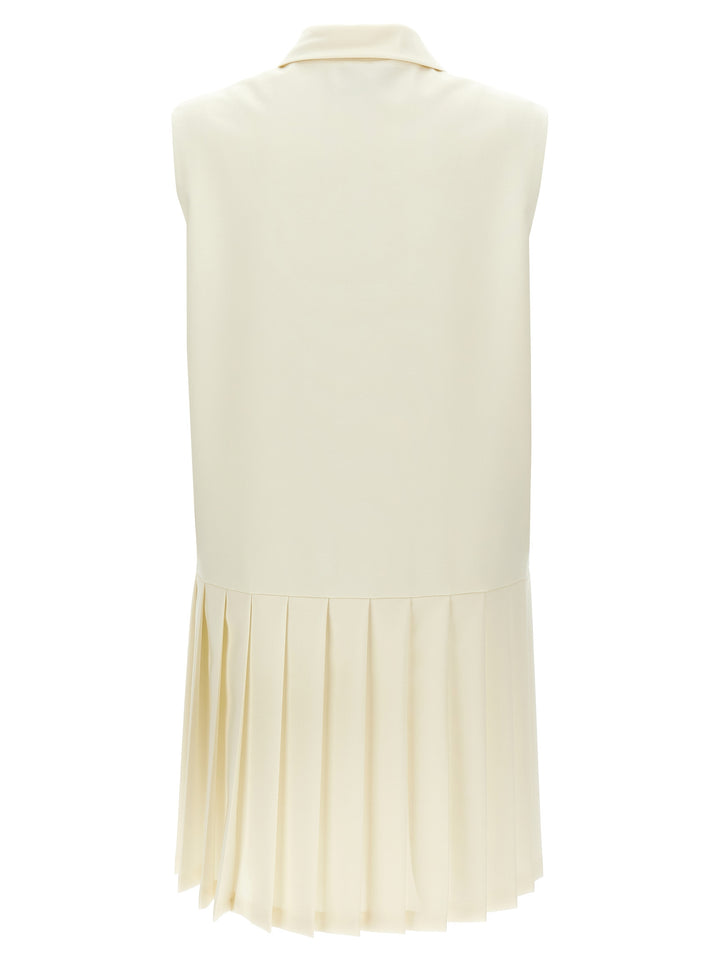 Miu Miu Mohair Canvas Dress Abiti - Bianco | 8c6fcb797ef707b6c327ac0de736c2a5e932f334