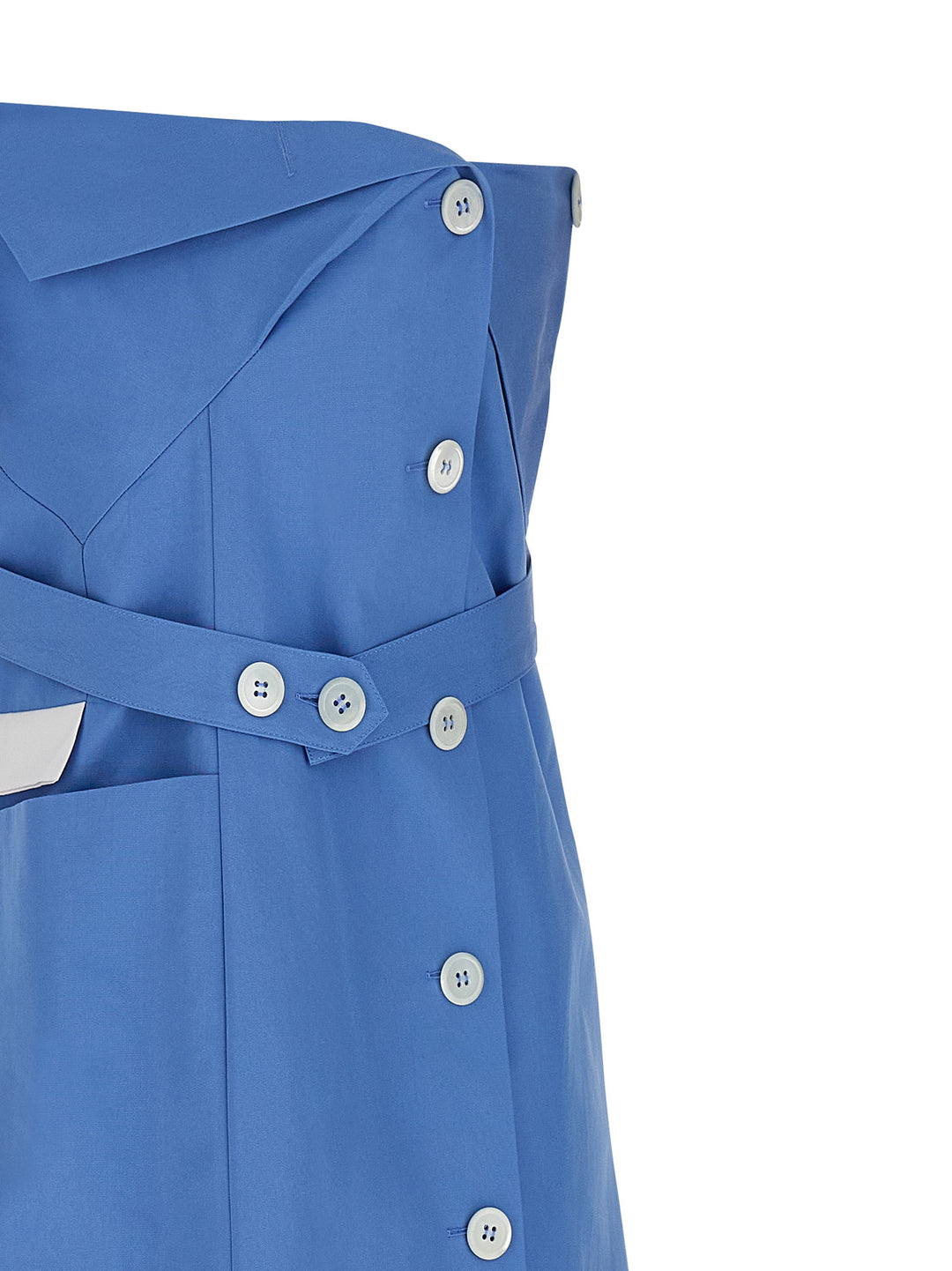 Miu Miu Deconstructed Mini Dress Abiti - Celeste | efa0dfff042e49a4f5b0f21183207a6112feb55e