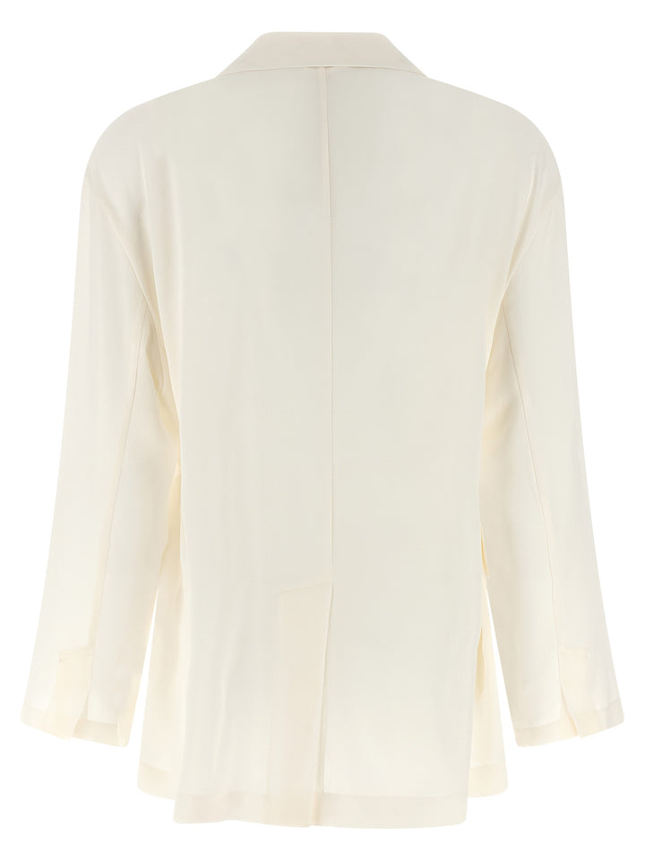 Brunello Cucinelli Silk Blazer BlazerS - Beige | babd6f99da3fff625894d706fdee663bb692c5a7