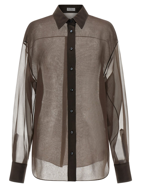 Organza Shirt Camicie Marrone