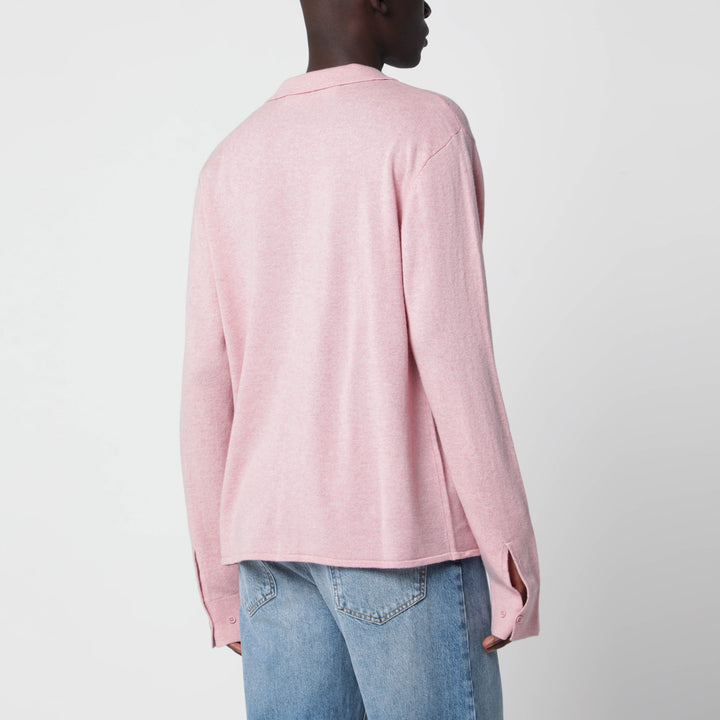 SéFr Rosa Hemdblusen-Cardigan Aus Wollmix