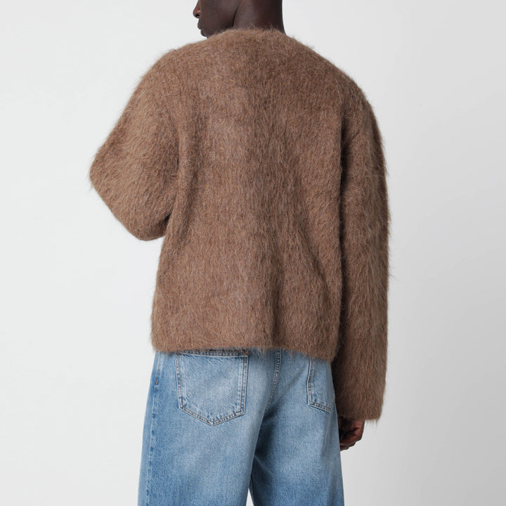 SéFr Taupe Cardigan In Alpaka-Mix