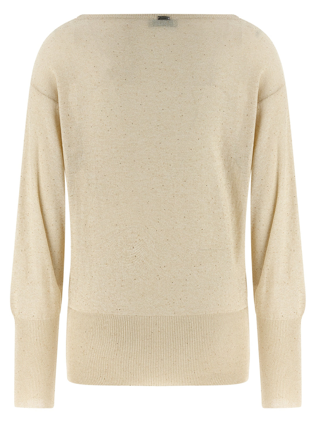 Herno Lamé And Sequin Yarn Sweater Maglioni - Beige | 27b183441cb5c8cf1f0c6e968d3e78db9758cf92