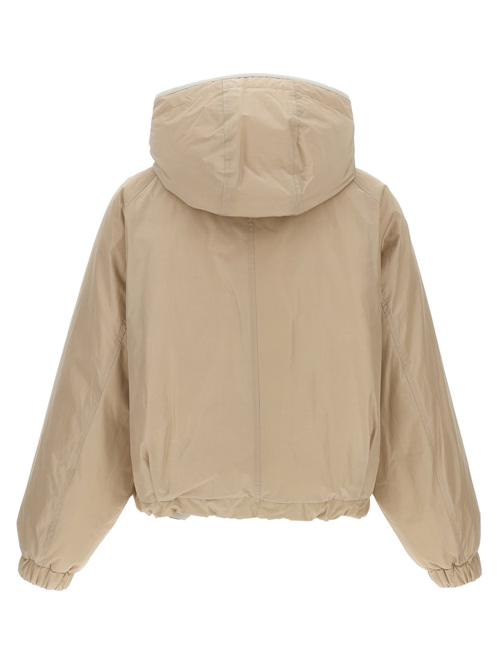 Brunello Cucinelli Cropped Down Jacket Puffer Jackets - Beige | 76d8e953d8275be425a18e20891248e844d59b14