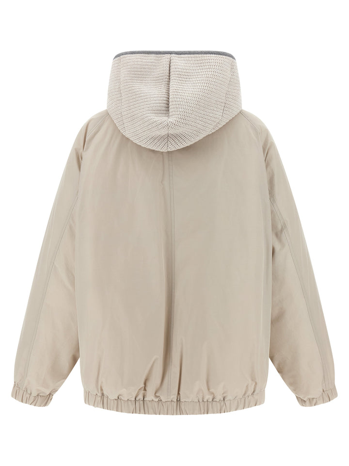 Brunello Cucinelli Hooded Down Jacket Puffer Jackets - Grigio | cdab6406af501688d79e8a0edbdae16c07cd9e21