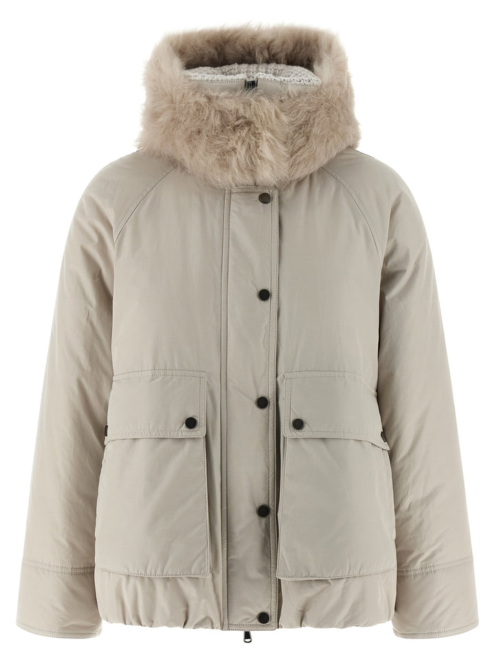 Brunello Cucinelli Cashmere Neck Down Jacket Puffer Jackets - Beige | 8bebe71af1aff2e573ac437f234b3eecb7307d8f