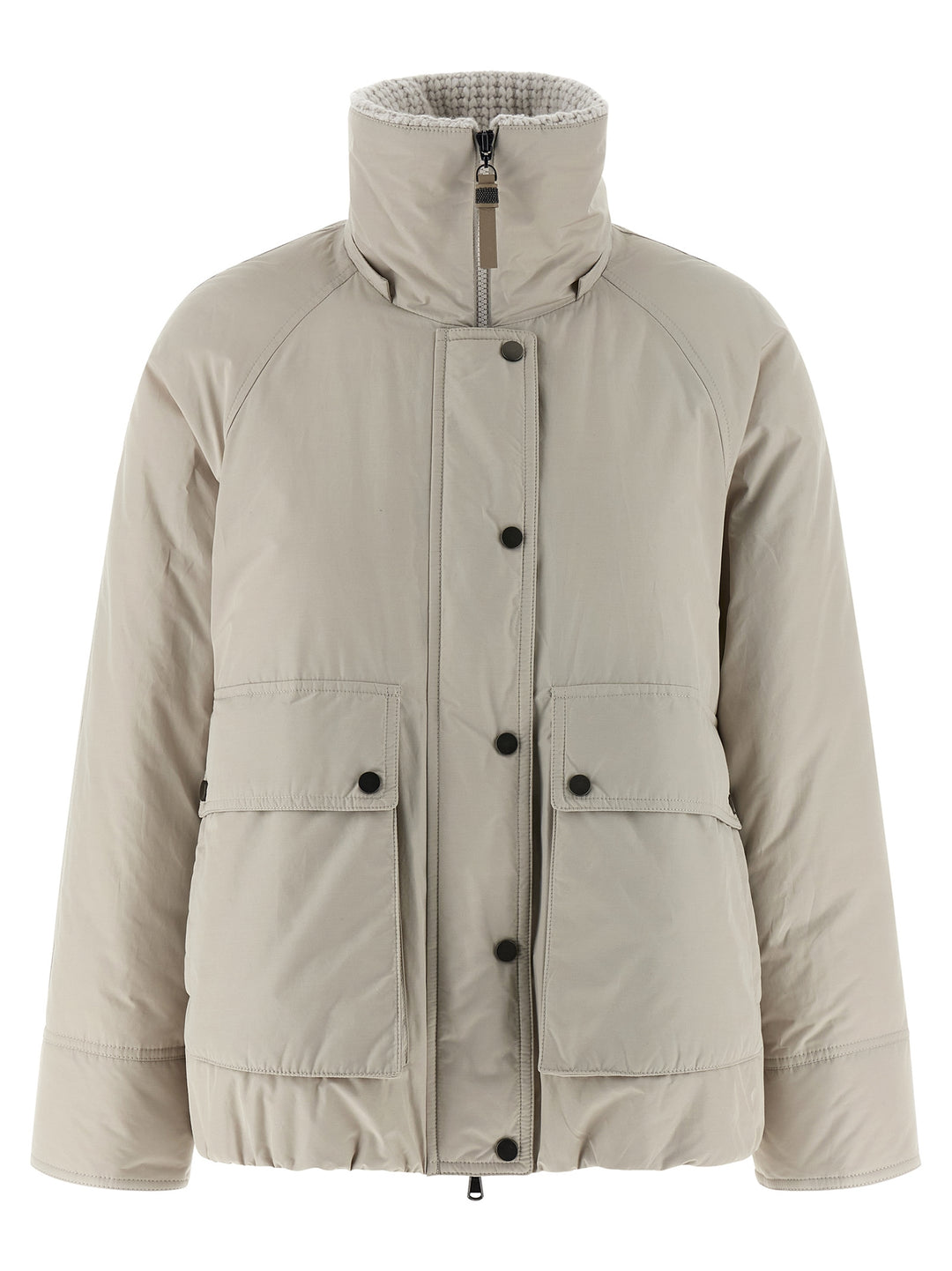 Brunello Cucinelli Cashmere Neck Down Jacket Puffer Jackets - Beige | f3799457b4ff4acd8b3b119d0c36852207934c2a