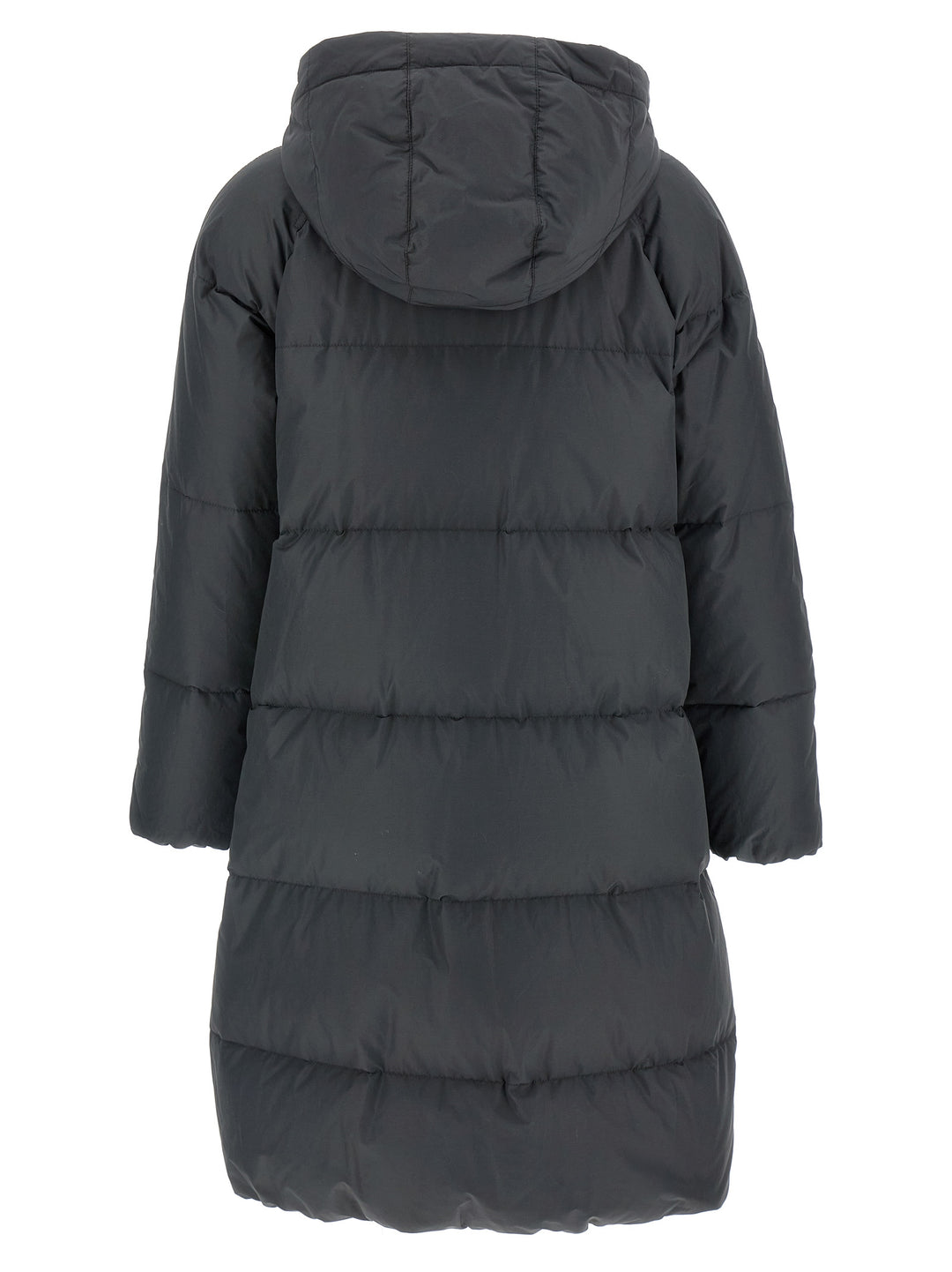 Brunello Cucinelli Shiny Zipper Pull Puffer Jackets - Grigio | 6b1dd5db51ac0f6fd5bfdf6b2f9396b8110fac19