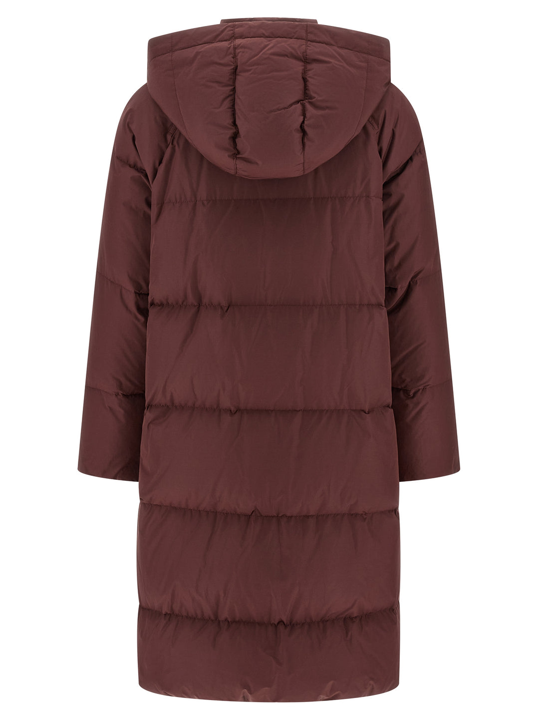 Brunello Cucinelli Shiny Zipper Pull Puffer Jackets - Bordeaux | 0fed537b9268985cd54a723e88b7f61e2e0389e0