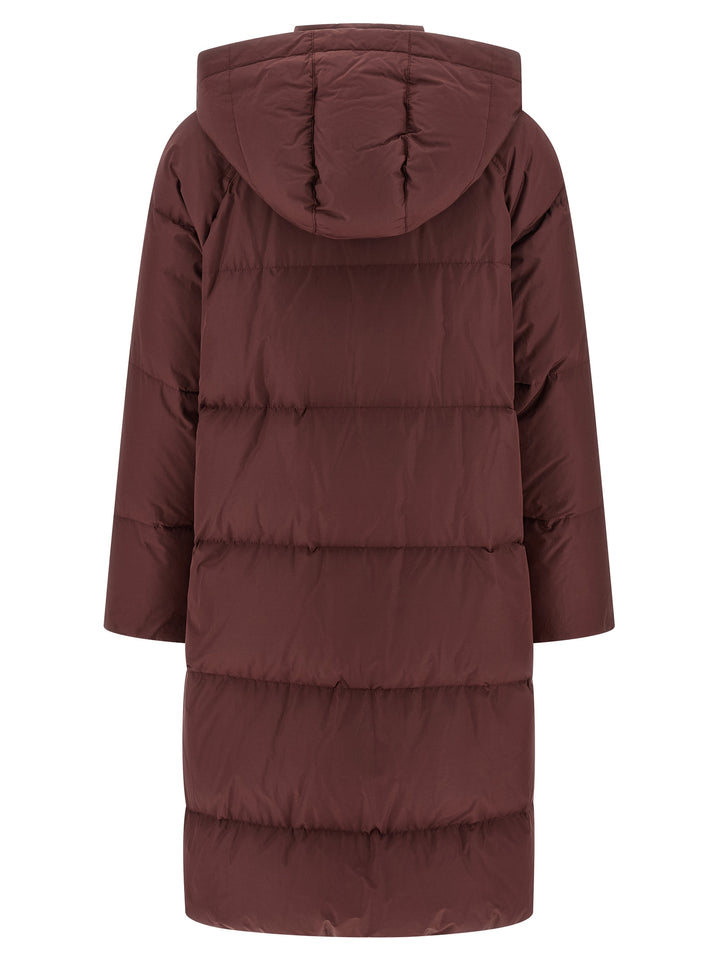 Brunello Cucinelli Shiny Zipper Pull Puffer Jackets - Bordeaux | 0fed537b9268985cd54a723e88b7f61e2e0389e0