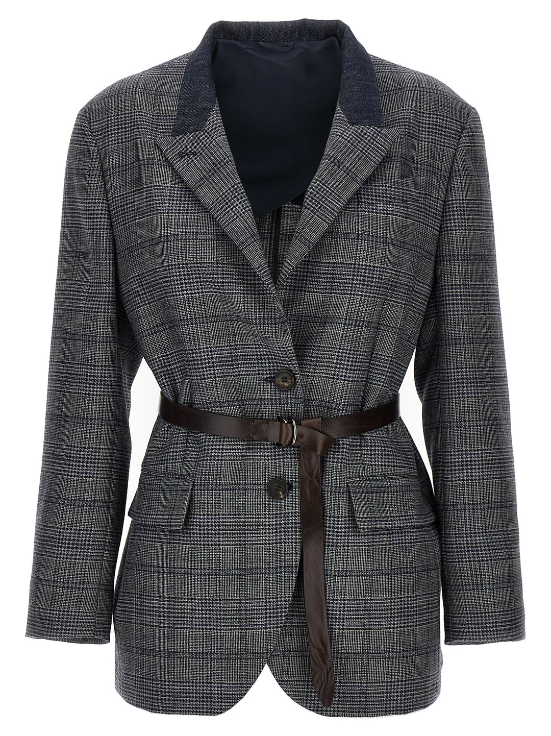 Brunello Cucinelli Monile Houndstooth Blazer BlazerS - Grigio | f5c937b766dda9d70b53105b2cc817646841819f