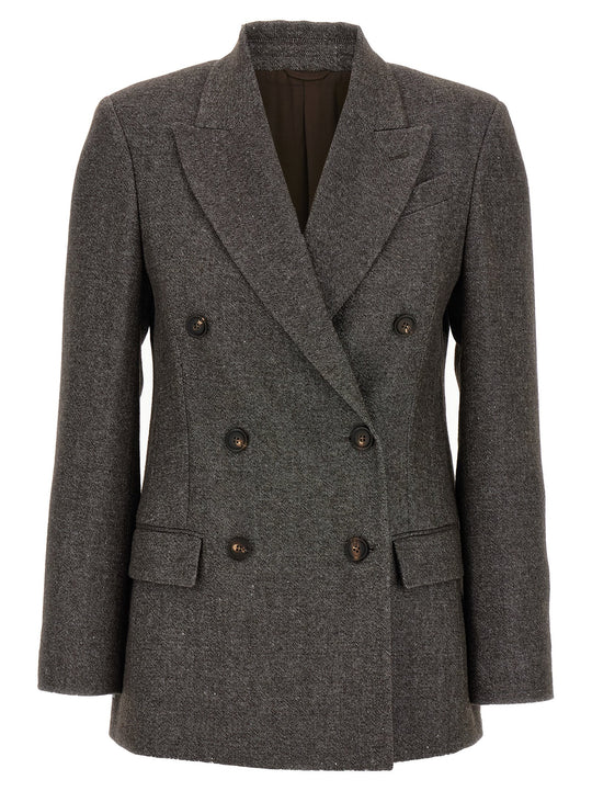 Blazer Tweed Monile Blazers Marrone