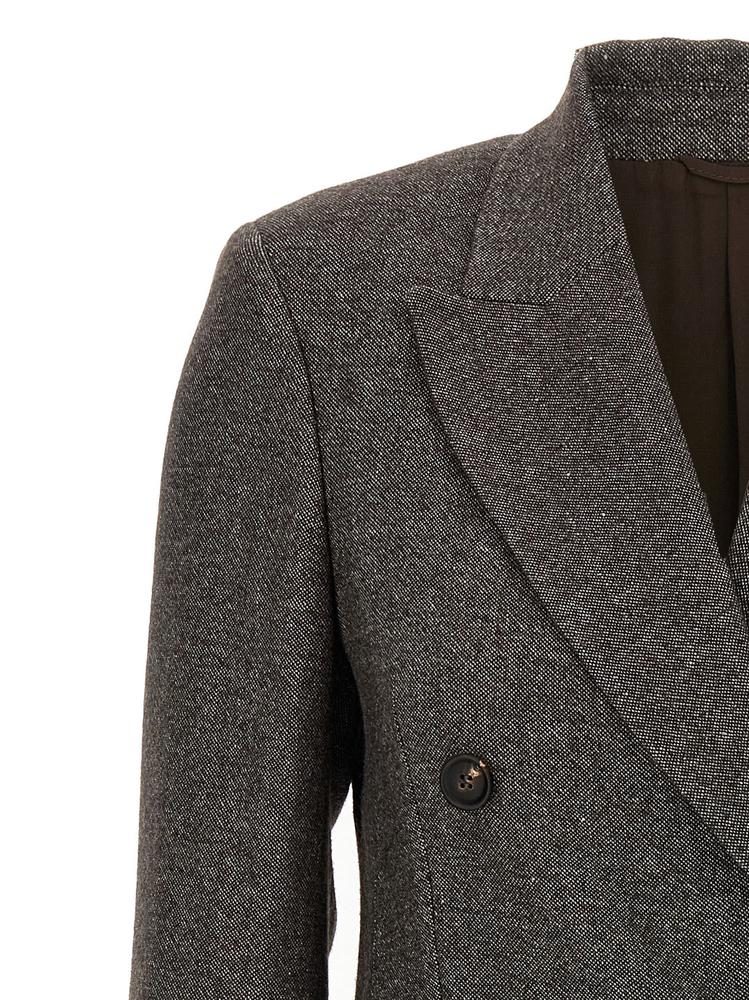 Brunello Cucinelli Blazer Tweed Monile BlazerS - Marrone | 1b3d75a1fd4af903a1f3838d845317eb6eb4a6b7