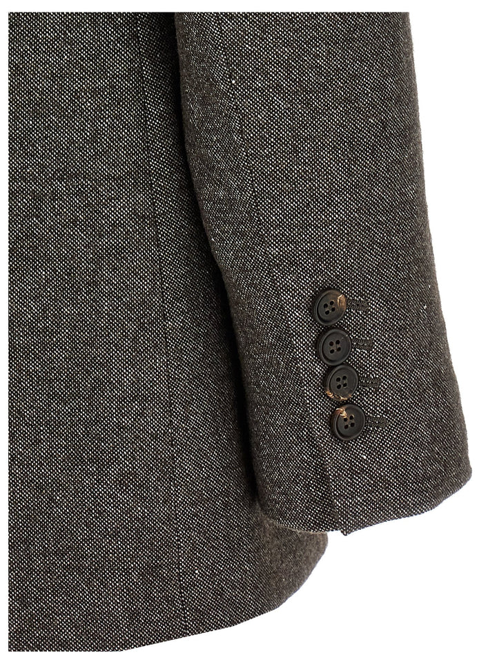Brunello Cucinelli Blazer Tweed Monile BlazerS - Marrone | 7da7ae4000df9c47492be76685eb84cd70dc62f6