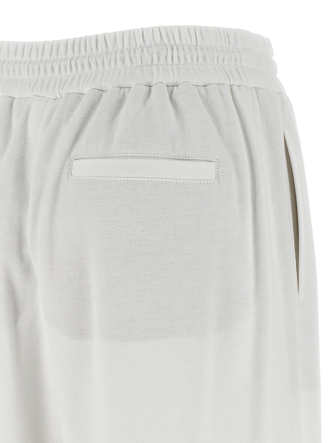 Brunello Cucinelli Piqué Cotton Joggers Pantaloni - Bianco | aeb65657e63437335fb2c161bda1ce714c0571de