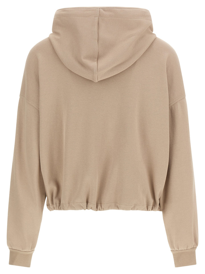 Brunello Cucinelli Heraldic Coat Of Arms Hoodie Felpe - Beige | 954d3437072d3e299f4d9e10dbcade13a4747ac2