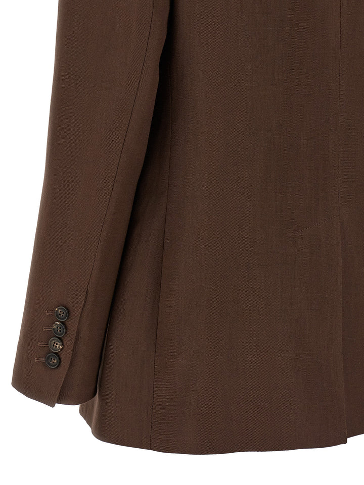 Brunello Cucinelli Double-Breasted Blazer BlazerS - Marrone | bfd5b38f935cf91450cbd21e157033225ad7dcdc