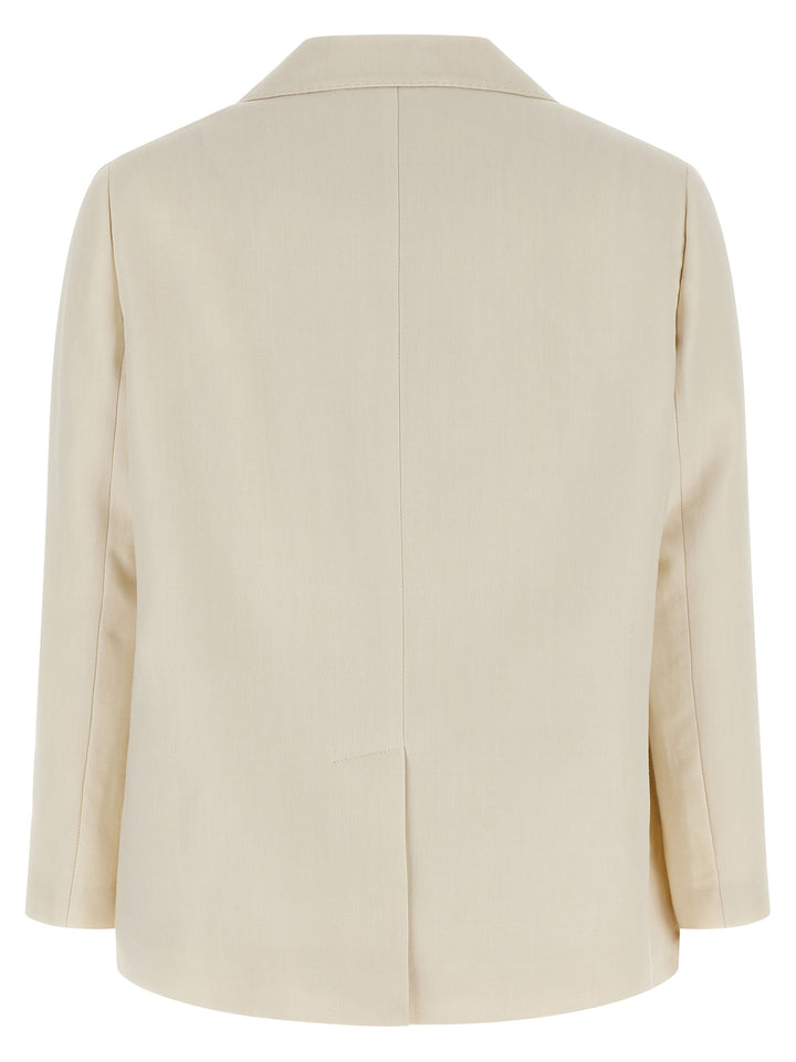 Brunello Cucinelli Double-Breasted Blazer BlazerS - Bianco | c1305d6d5a8fd2512e6b9eb810220996c11b19fb